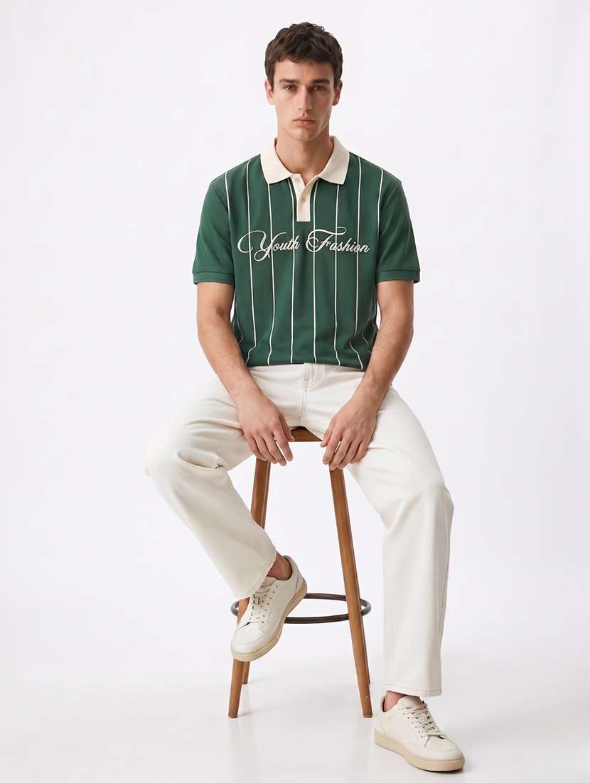 men printed short sleeve regular fit polo t-shirt - 22480868 -  Standard Image - 4