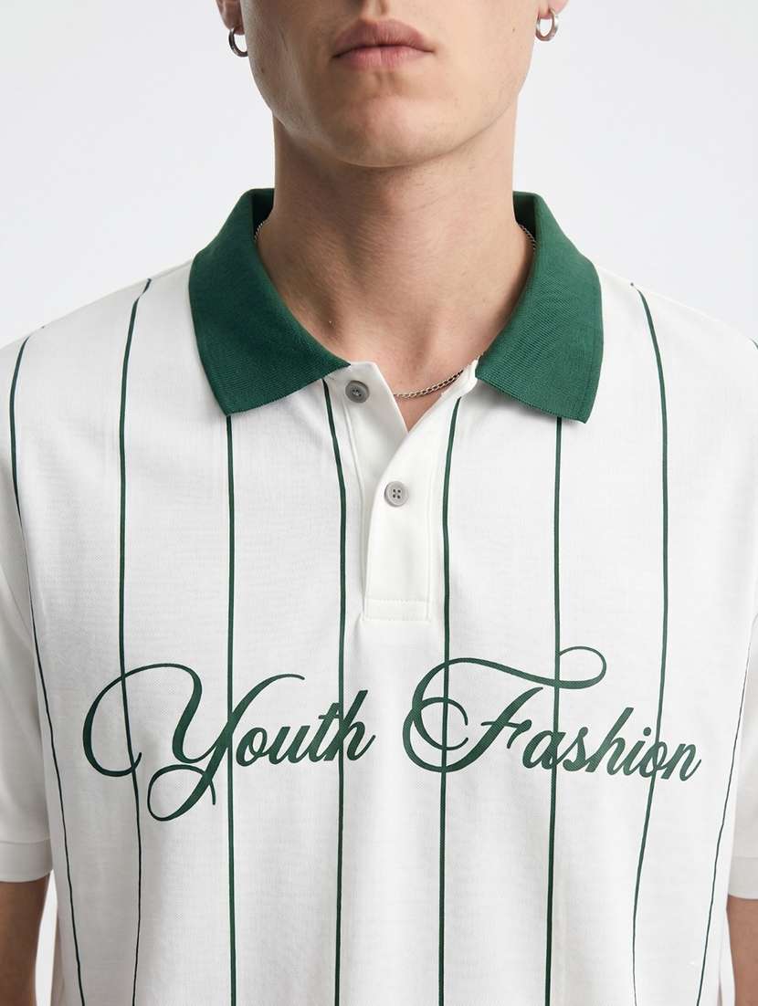 men printed short sleeve regular fit polo t-shirt - 22480869 -  Standard Image - 1