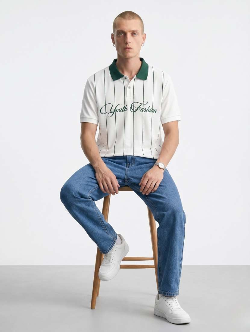 men printed short sleeve regular fit polo t-shirt - 22480869 -  Standard Image - 4