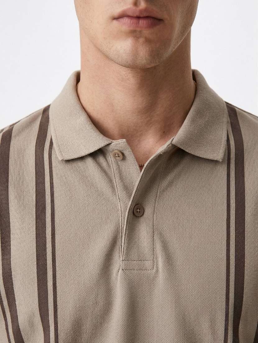 men striped short sleeve regular fit polo t-shirt - 22480877 -  Standard Image - 1