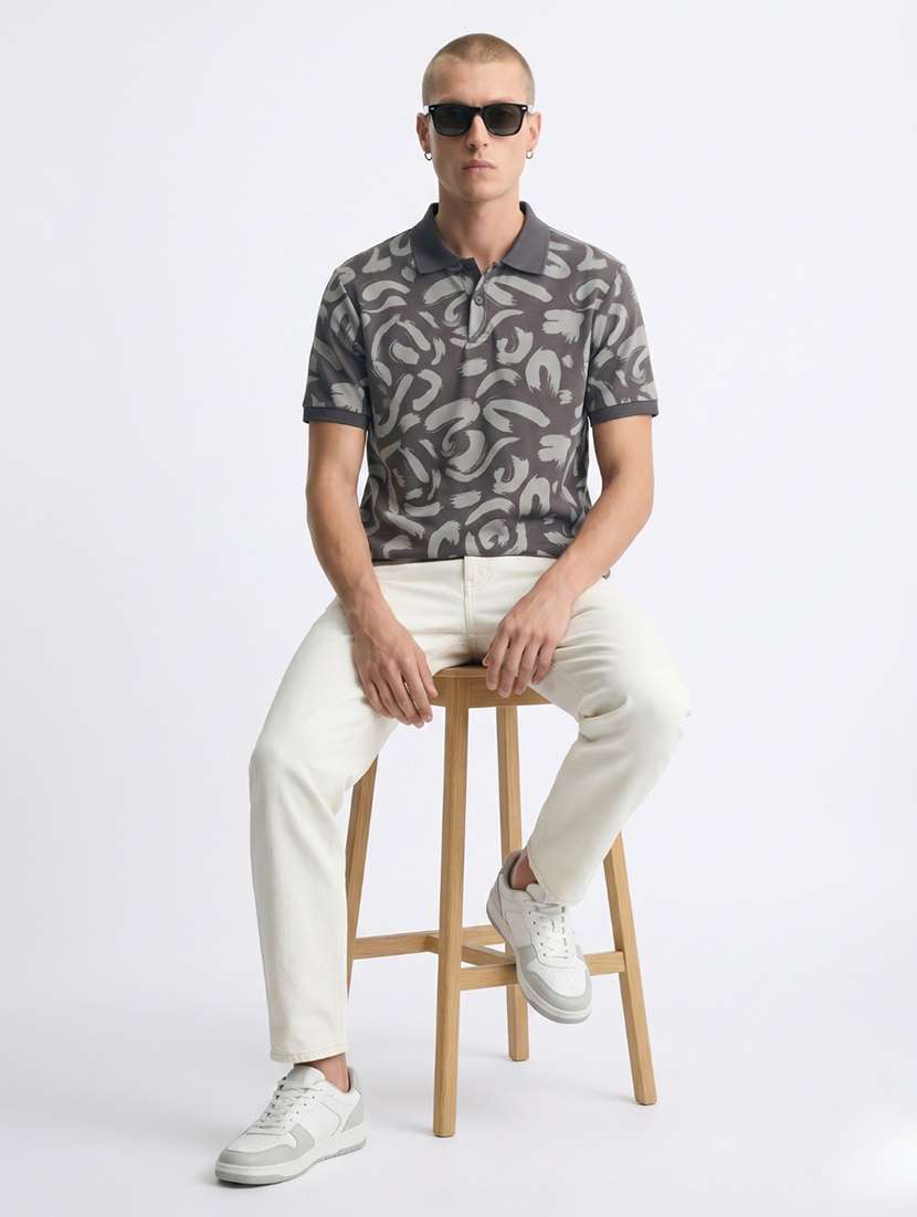 men printed short sleeve regular fit polo t-shirt - 22480884 -  Standard Image - 4