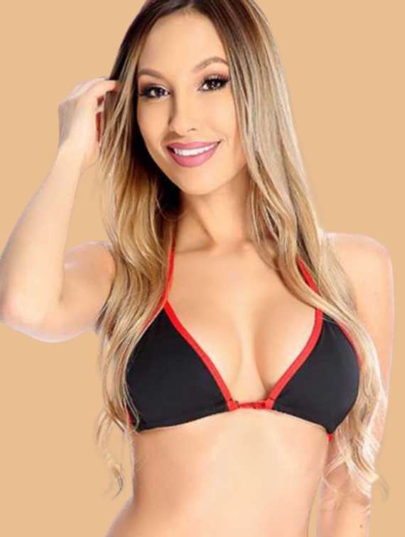 women black nylon bikini - 22481676 -  Standard Image - 1