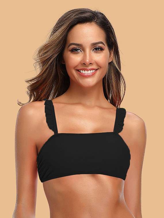  nylon halter neck bikini set with lace - 22481681 -  Standard Image - 1