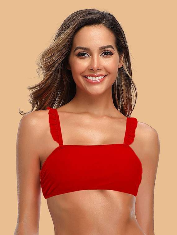  nylon halter neck bikini set with lace - 22481684 -  Standard Image - 1