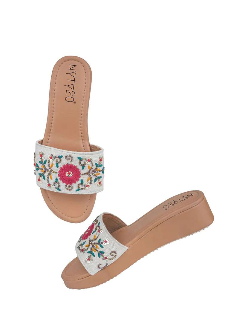 women maroon slip on wedge - 22481714 -  Standard Image - 1