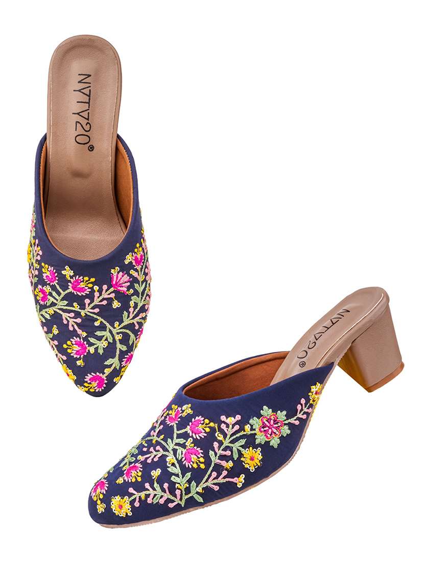 women embroidered slip on mule - 22481717 -  Standard Image - 1