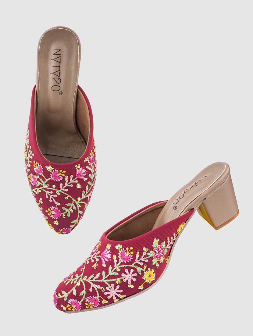 women embroidered slip on mule - 22481719 -  Standard Image - 1