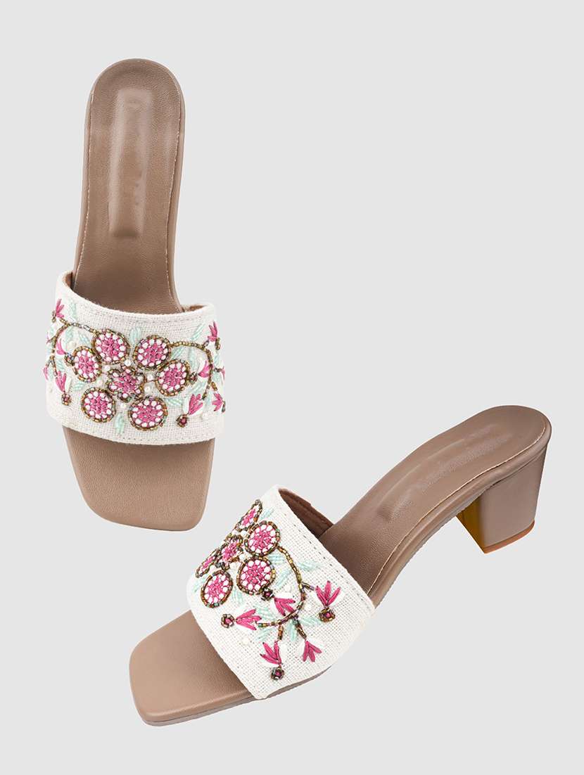 women embroidered slip on sandal - 22481720 -  Standard Image - 1