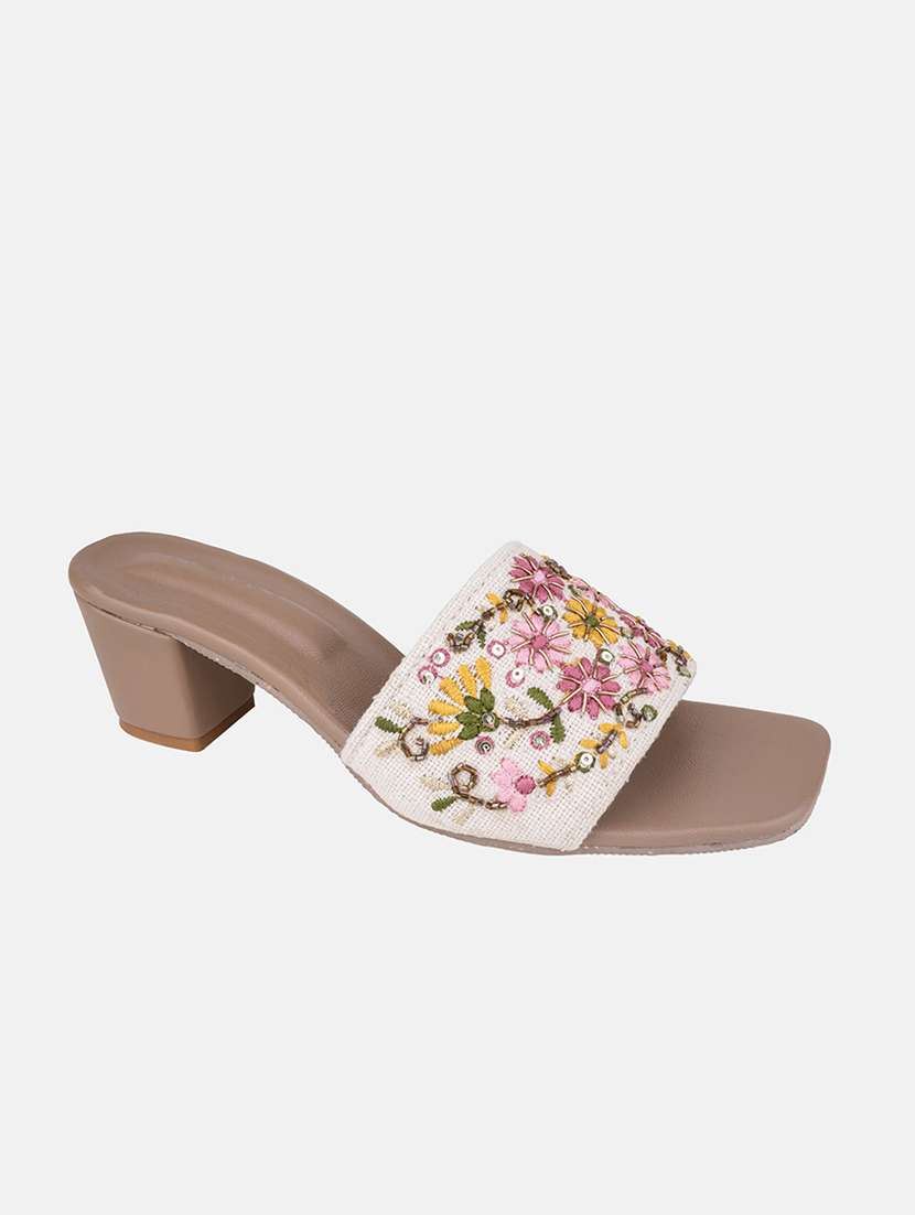 women embroidered slip on sandal - 22481721 -  Standard Image - 1
