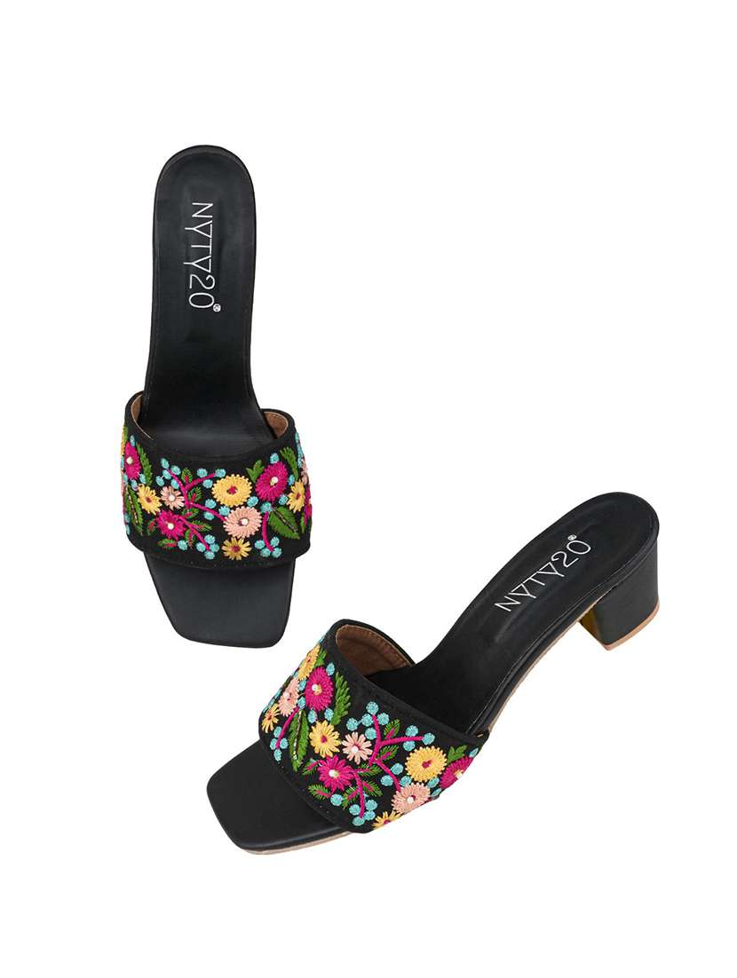 women embroidered slip on sandal - 22481722 -  Standard Image - 1