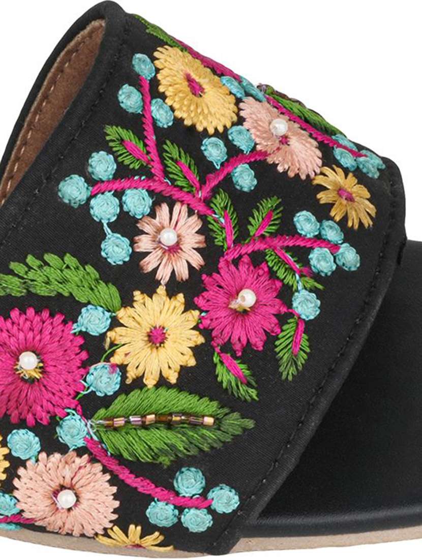 women embroidered slip on sandal - 22481722 -  Standard Image - 4