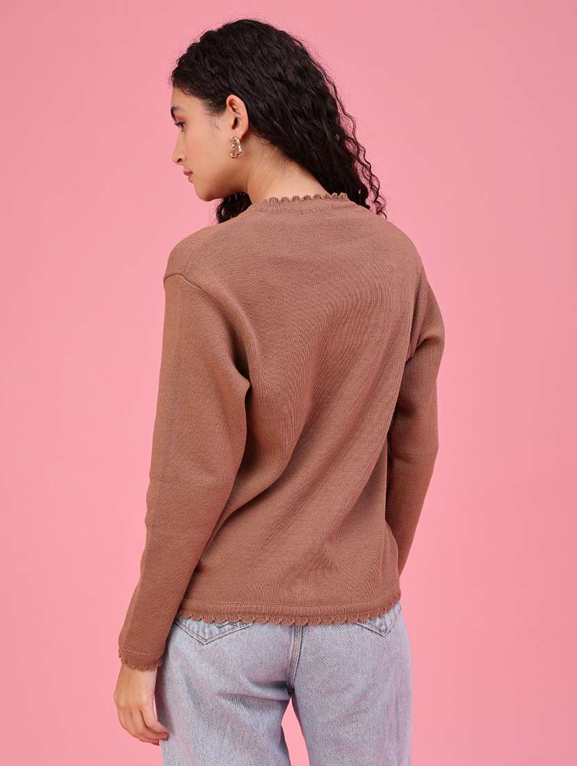 Women Solid Long Sleeve Cardigan - 22485892 -  Standard Image - 4