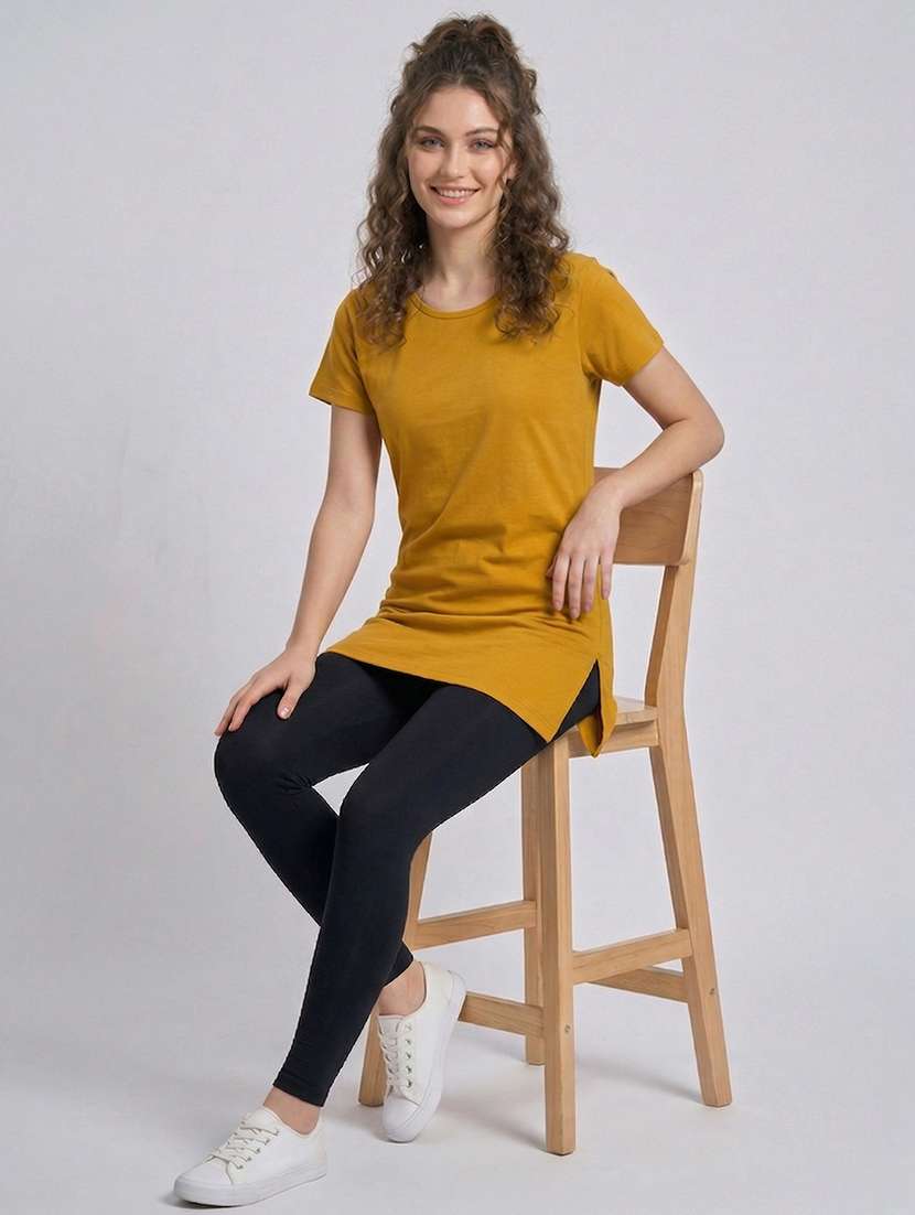 women solid short sleeve loungewear t-shirt - 22485935 -  Standard Image - 4