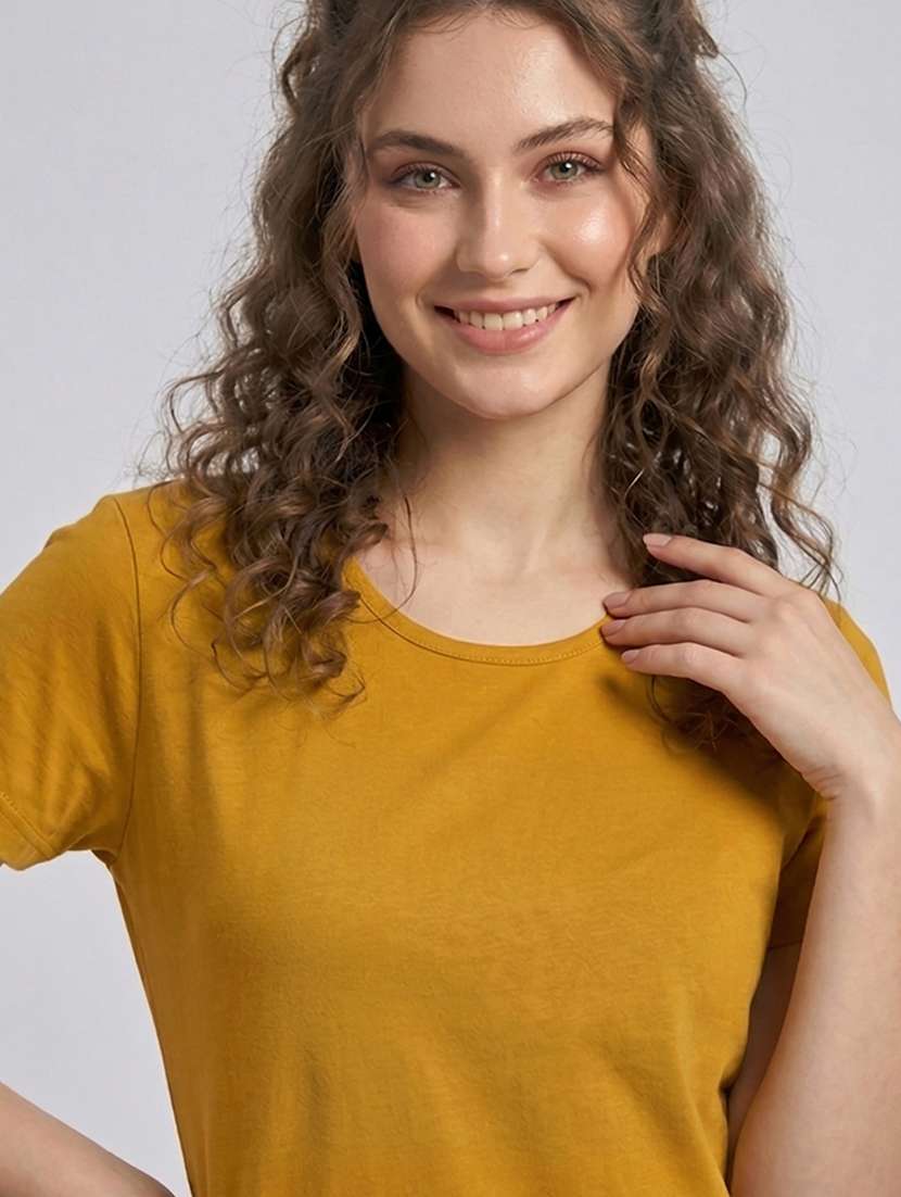 women solid short sleeve loungewear t-shirt - 22485947 -  Standard Image - 1