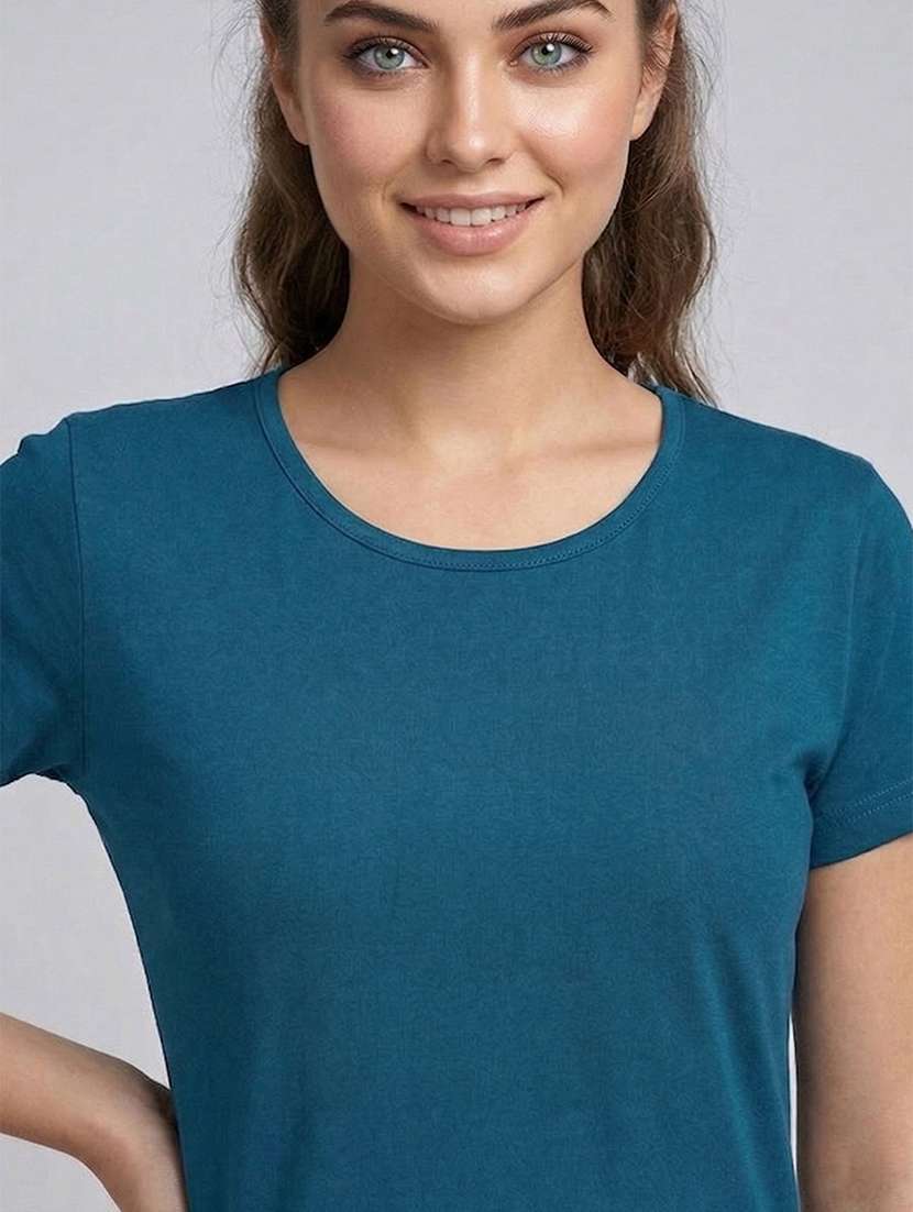 women solid short sleeve loungewear t-shirt - 22485966 -  Standard Image - 1