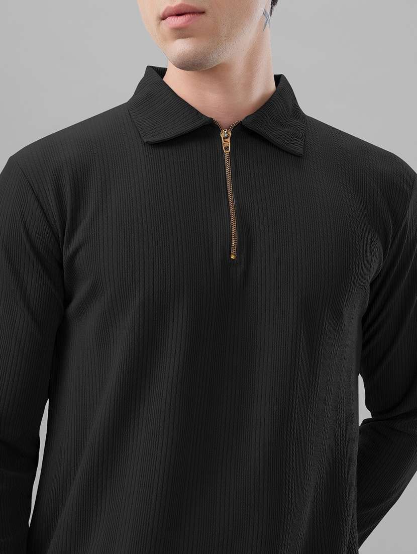 men self design long sleeve regular fit polo t-shirt - 22485971 -  Standard Image - 1