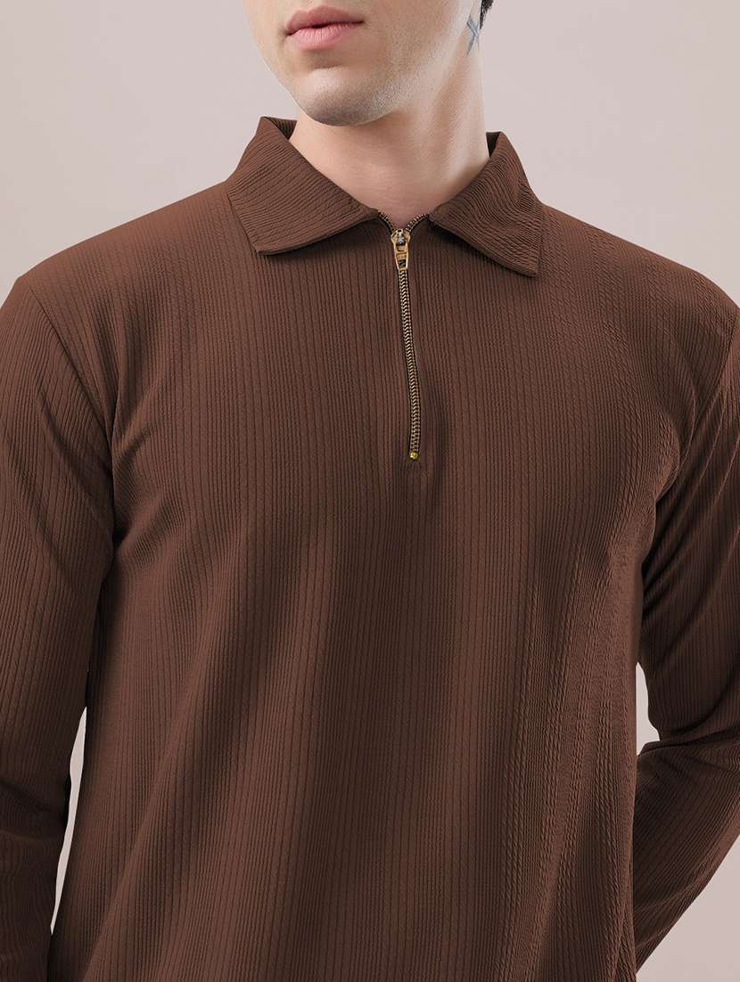 men self design long sleeve regular fit polo t-shirt - 22485972 -  Standard Image - 1