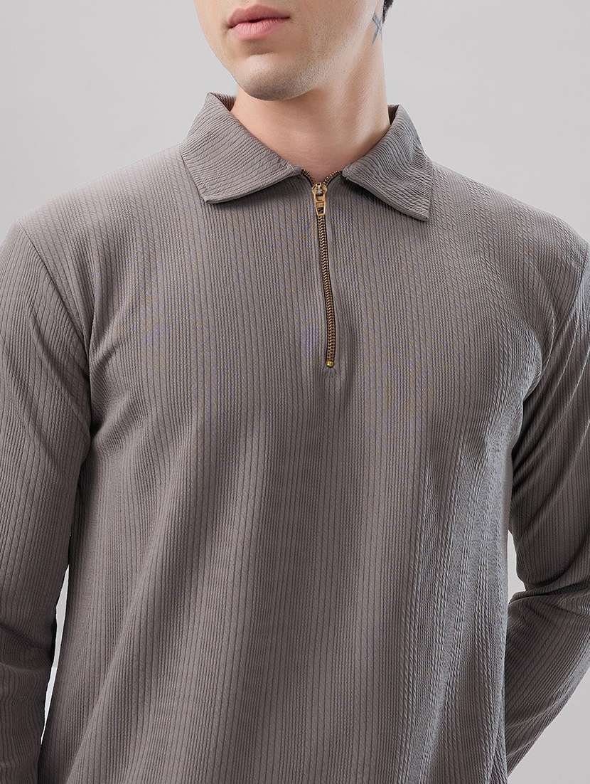 men self design long sleeve regular fit polo t-shirt - 22485973 -  Standard Image - 1