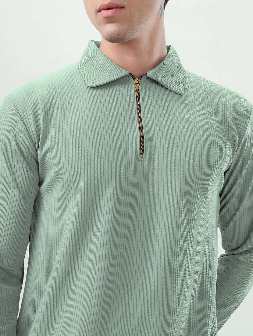 men self design long sleeve regular fit polo t-shirt - 22485974 -  Standard Image - 1
