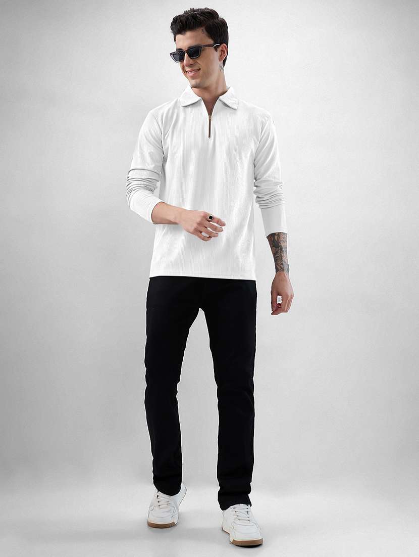 men self design long sleeve regular fit polo t-shirt - 22485977 -  Standard Image - 4