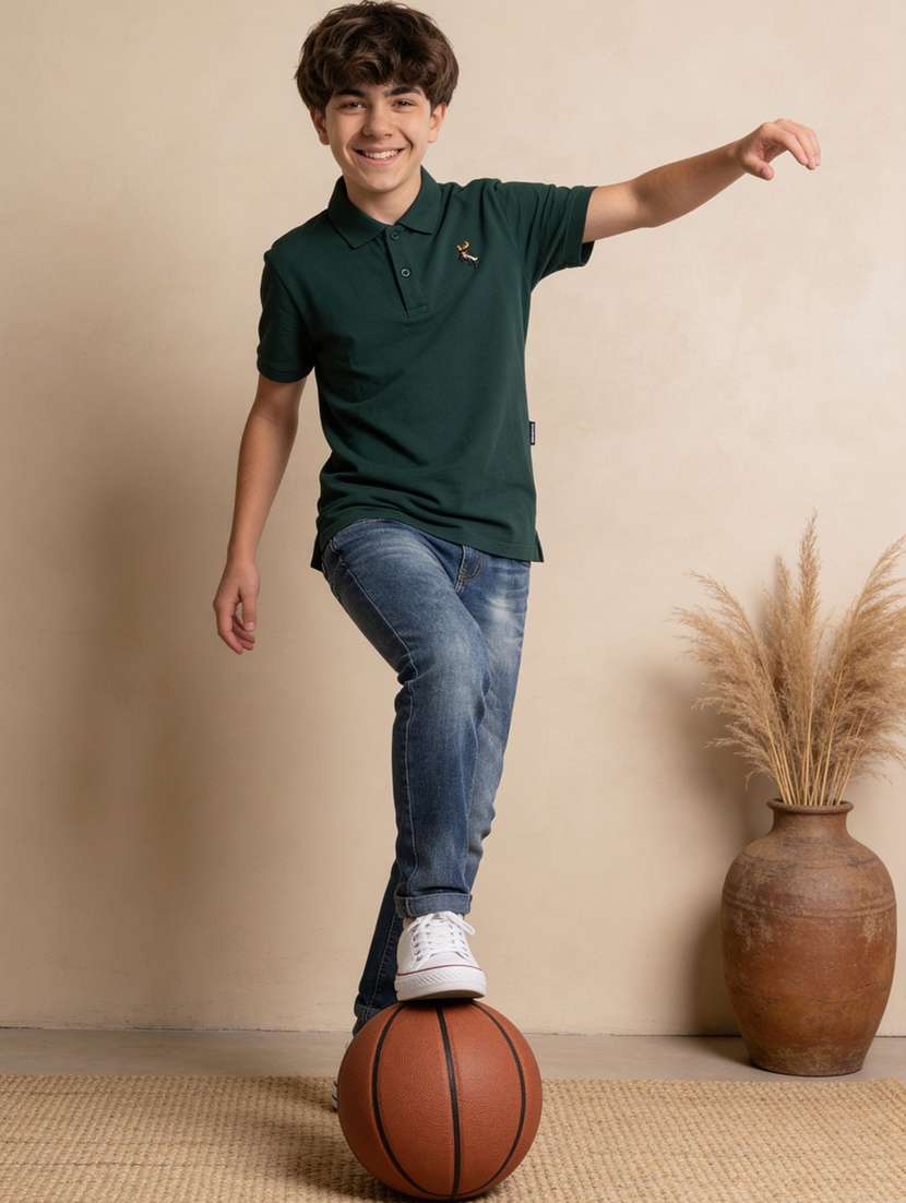 boys green cotton t-shirt - 22486032 -  Standard Image - 4