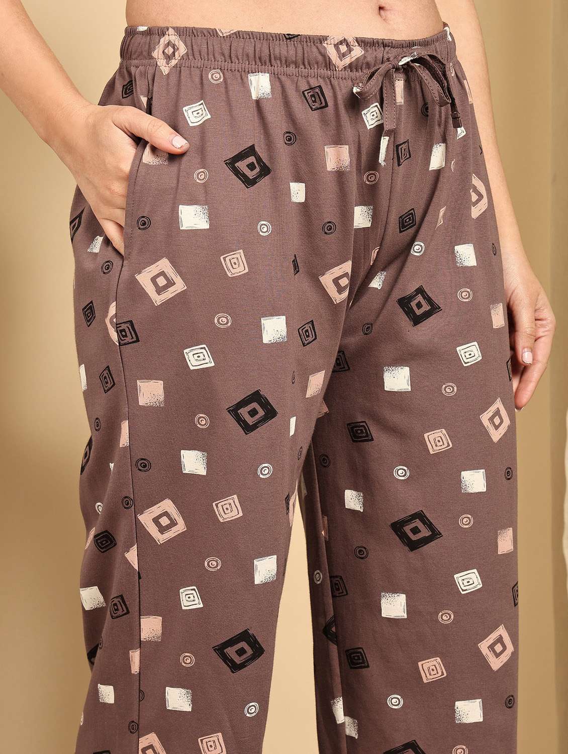 girls peach cotton pyjama set nightwear set - 22486084 -  Standard Image - 4