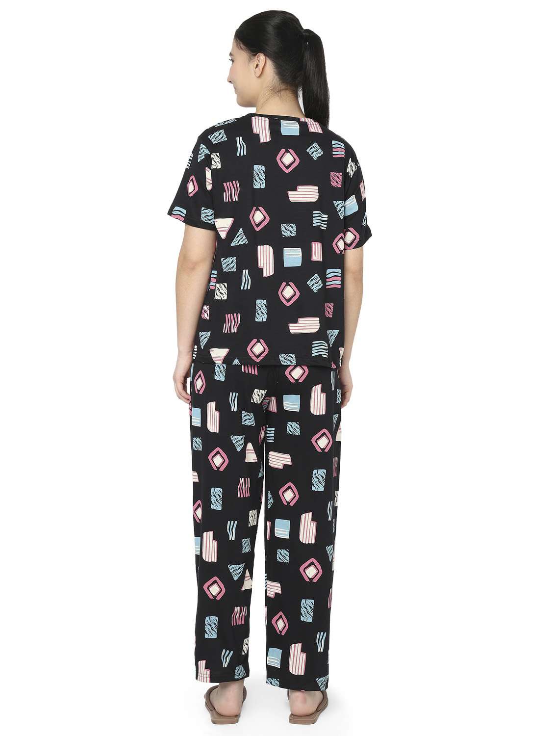 women black cotton pyjama set nightwear set - 22486089 -  Standard Image - 4
