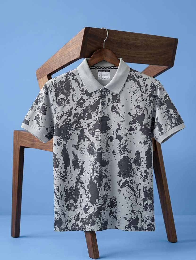 men printed short sleeve regular fit polo t-shirt - 22486137 -  Standard Image - 4