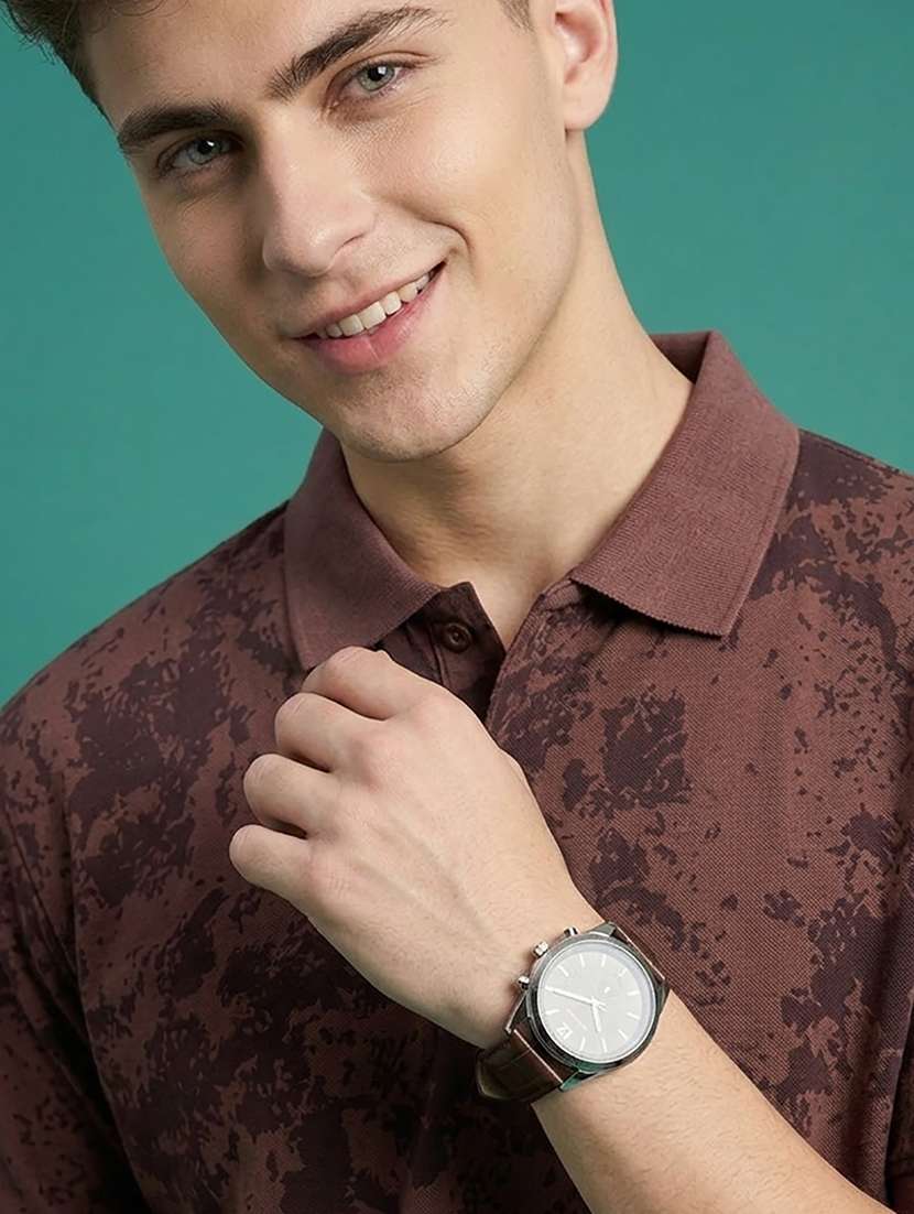men printed short sleeve regular fit polo t-shirt - 22486139 -  Standard Image - 1