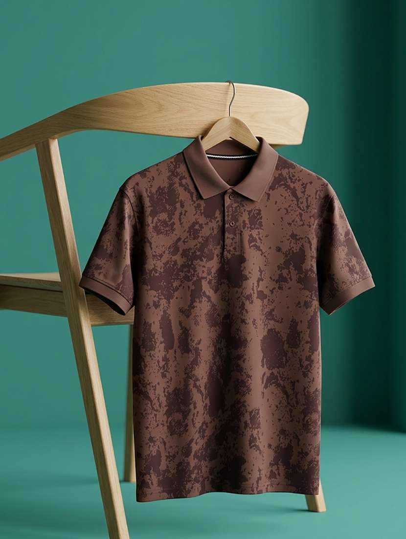men printed short sleeve regular fit polo t-shirt - 22486139 -  Standard Image - 4