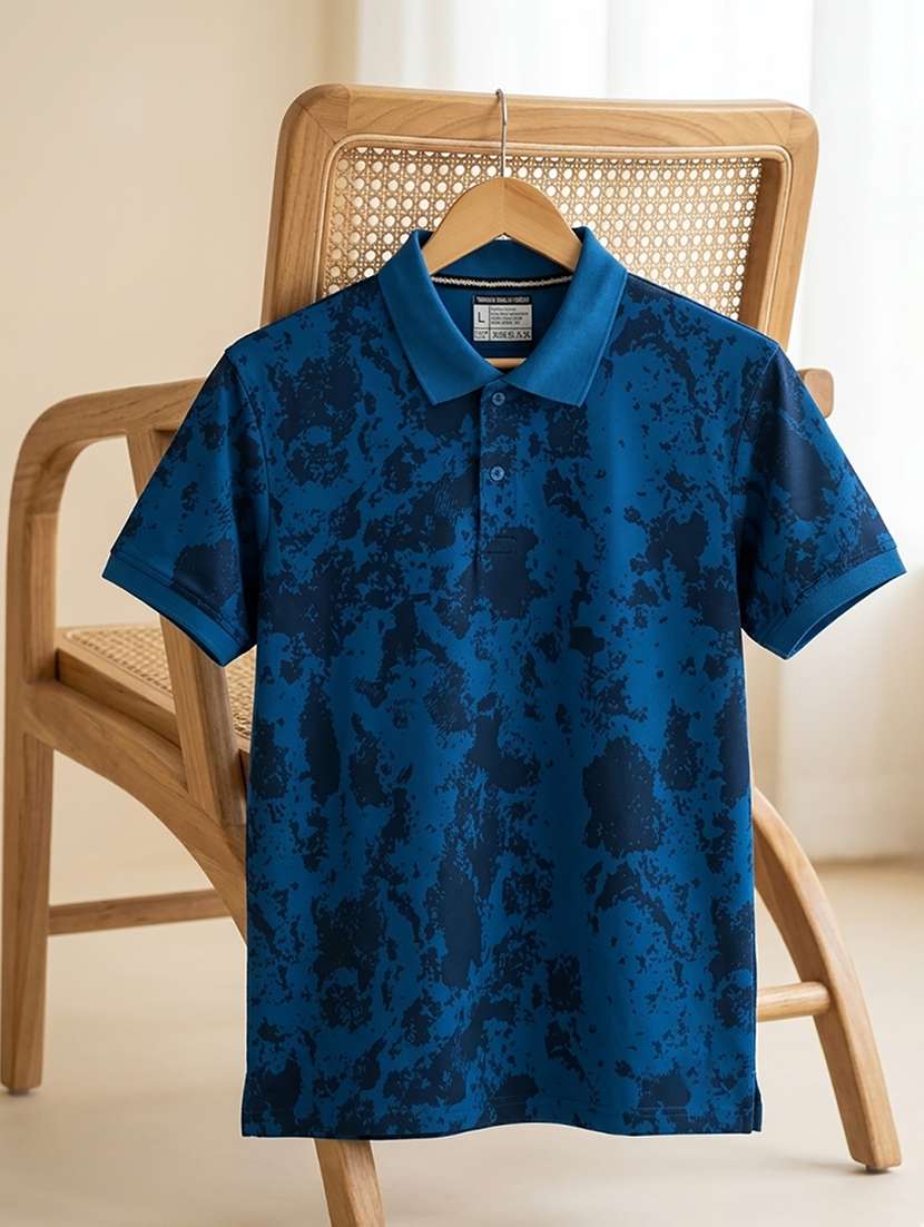 men printed short sleeve regular fit polo t-shirt - 22486140 -  Standard Image - 4