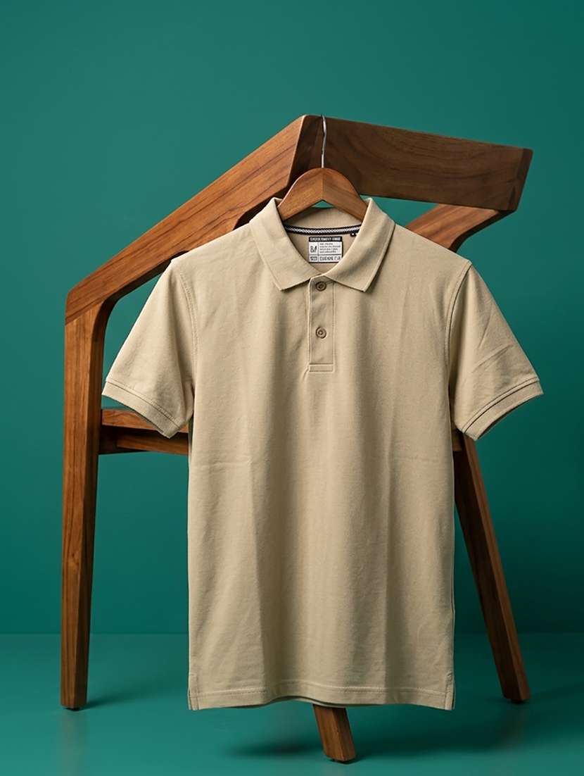 men solid short sleeve regular fit polo t-shirt - 22486141 -  Standard Image - 4