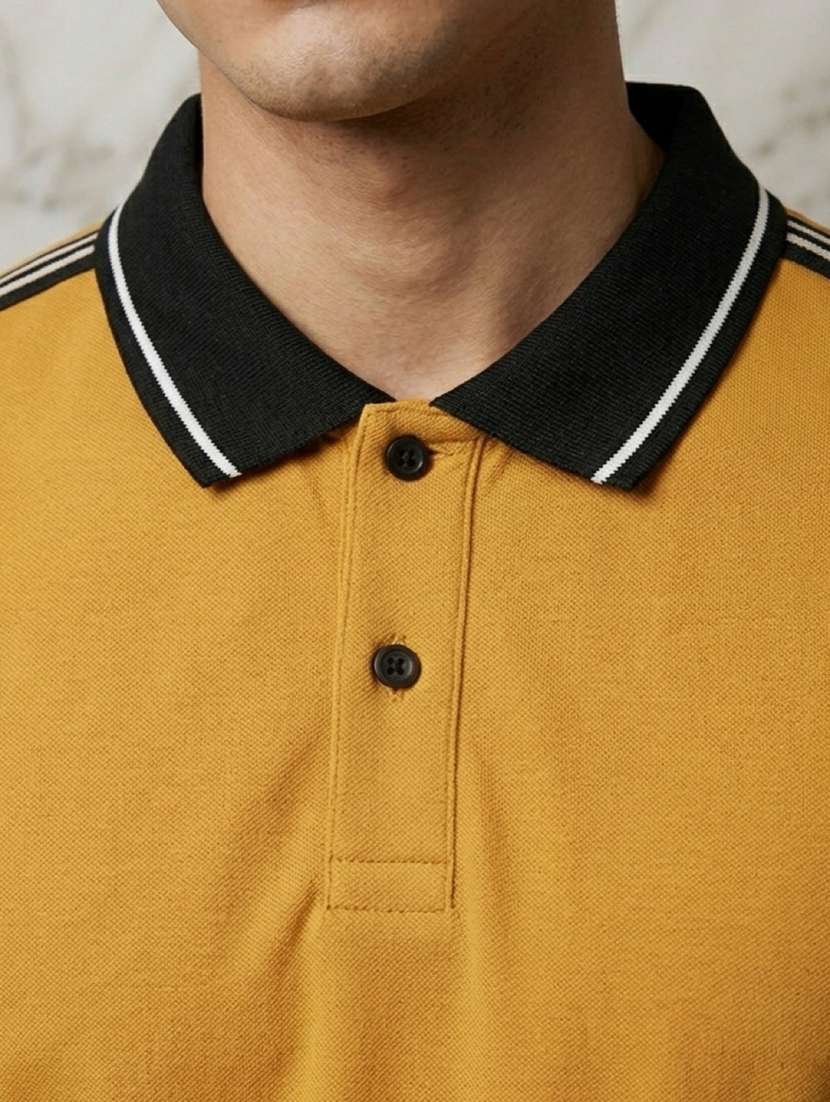 men solid short sleeve regular fit polo t-shirt - 22486172 -  Standard Image - 1