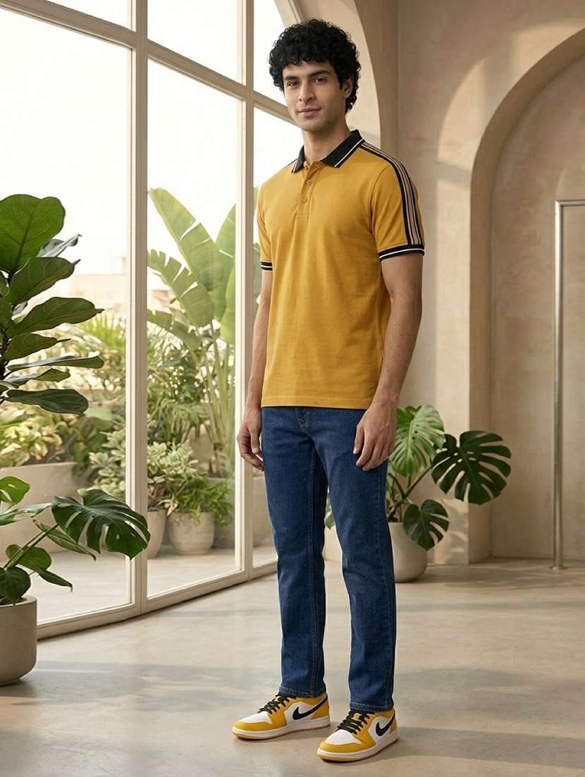 men solid short sleeve regular fit polo t-shirt - 22486172 -  Standard Image - 4