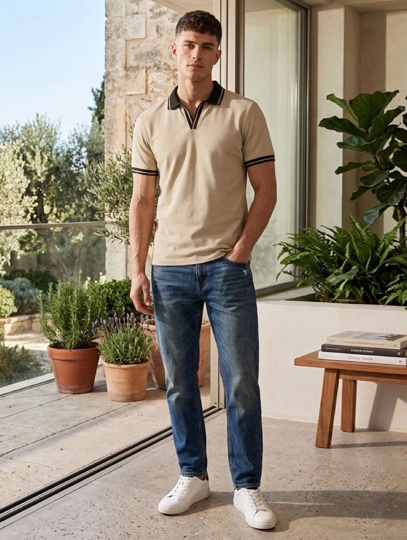 men solid short sleeve regular fit polo t-shirt - 22486176 -  Standard Image - 4