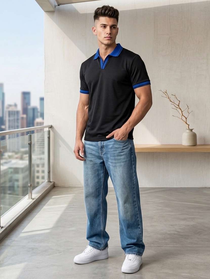men solid short sleeve regular fit polo t-shirt - 22486177 -  Standard Image - 4