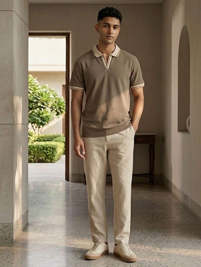 men solid short sleeve regular fit polo t-shirt - 22486182 -  Standard Image - 4