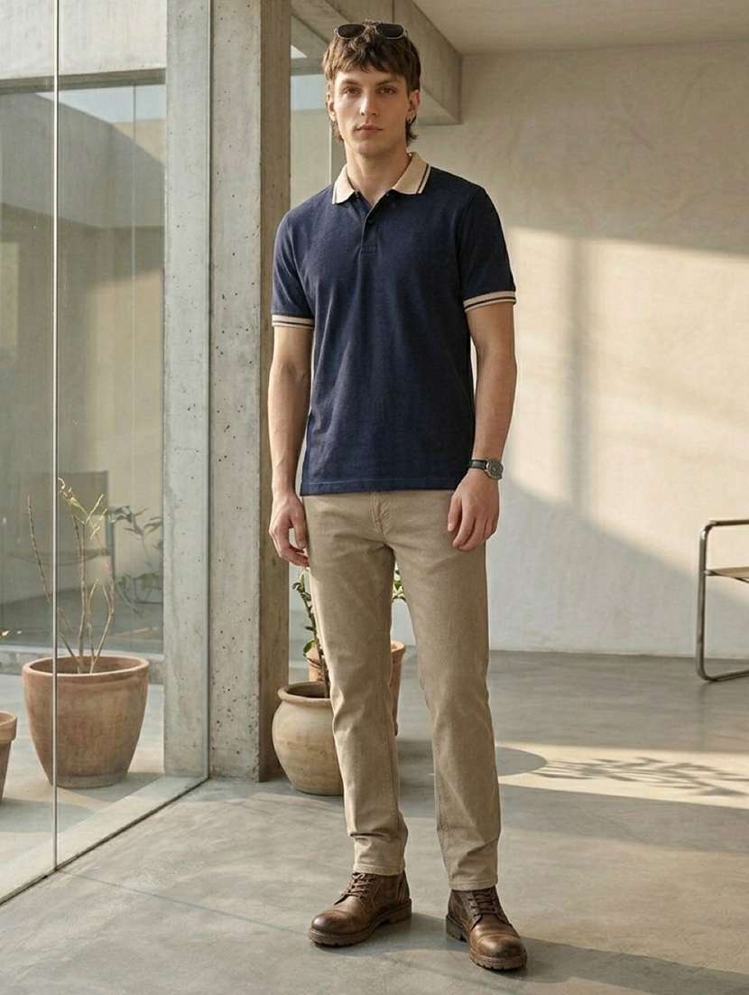 men solid short sleeve regular fit polo t-shirt - 22486183 -  Standard Image - 4