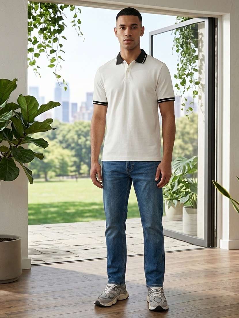 men solid short sleeve regular fit polo t-shirt - 22486186 -  Standard Image - 4