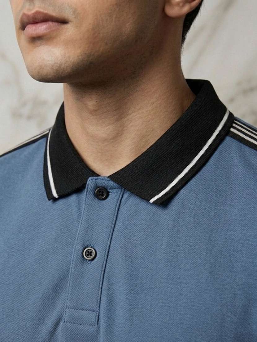 men solid short sleeve regular fit polo t-shirt - 22486187 -  Standard Image - 1