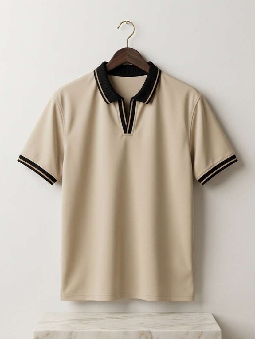 men solid short sleeve regular fit polo t-shirt - 22486192 -  Standard Image - 4