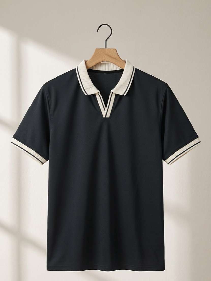 men solid short sleeve regular fit polo t-shirt - 22486194 -  Standard Image - 4