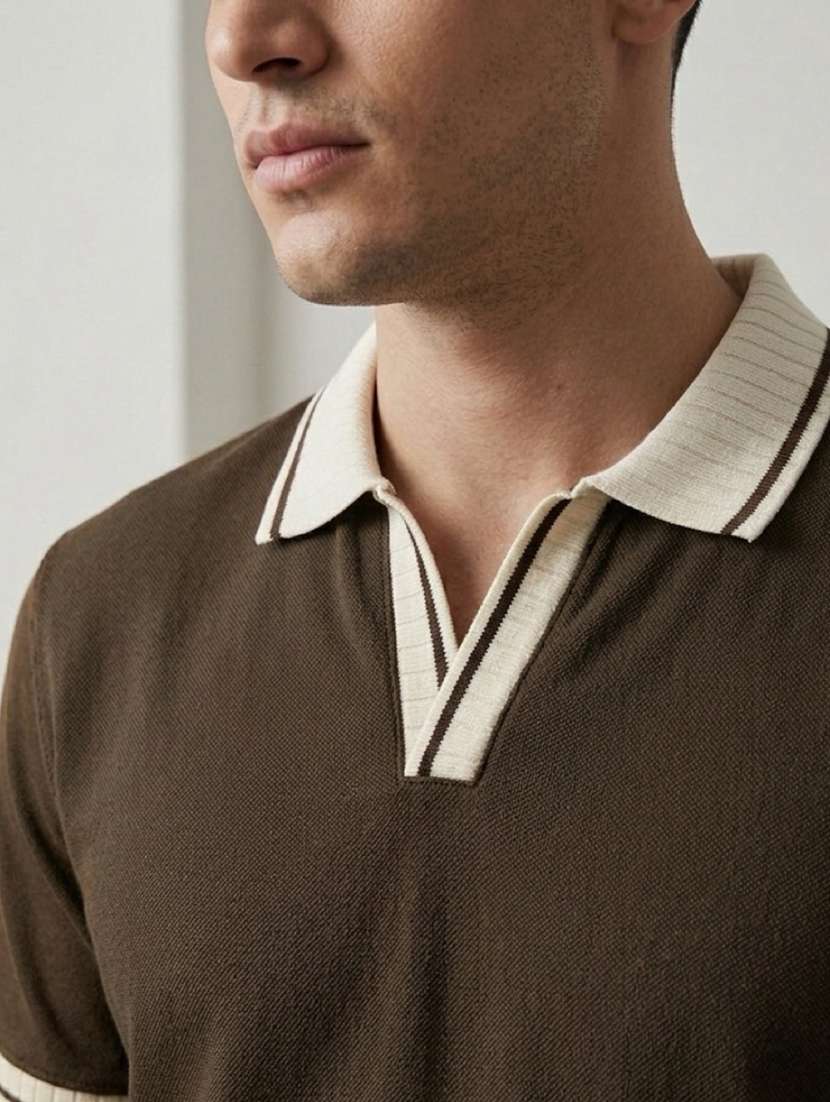 men solid short sleeve regular fit polo t-shirt - 22486195 -  Standard Image - 1