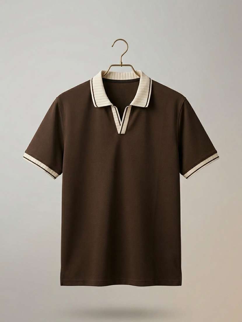 men solid short sleeve regular fit polo t-shirt - 22486195 -  Standard Image - 4