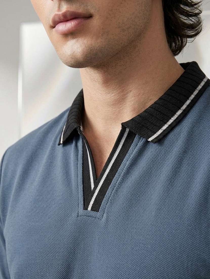 blue cotton plain tshirt - 22486196 -  Standard Image - 1