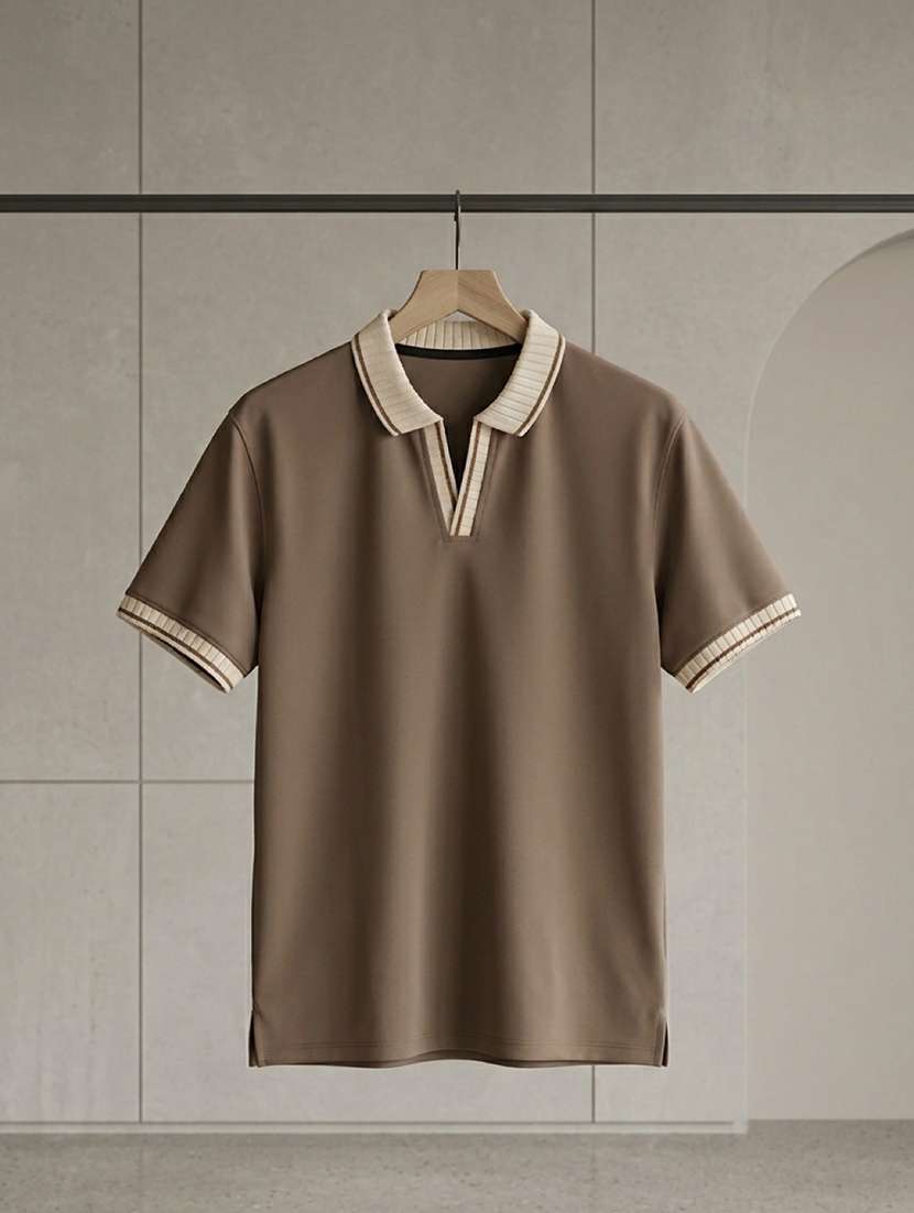 men solid short sleeve regular fit polo t-shirt - 22486198 -  Standard Image - 4