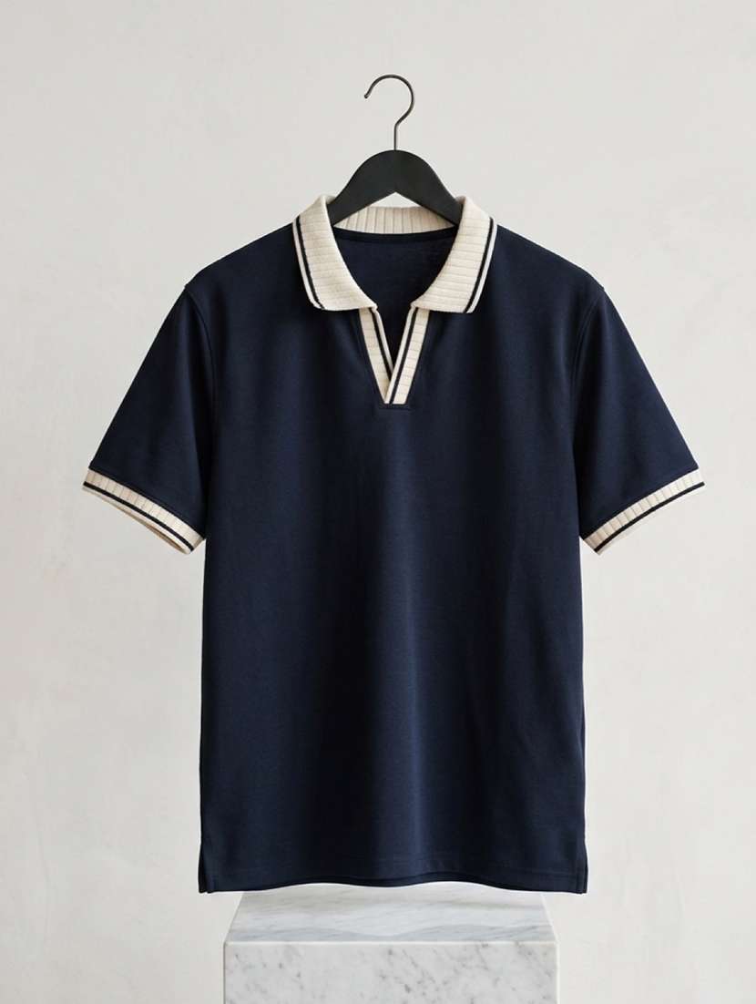 men solid short sleeve regular fit polo t-shirt - 22486199 -  Standard Image - 4