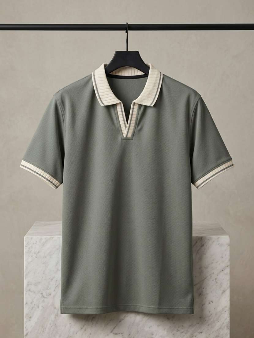 green cotton plain tshirt - 22486200 -  Standard Image - 4
