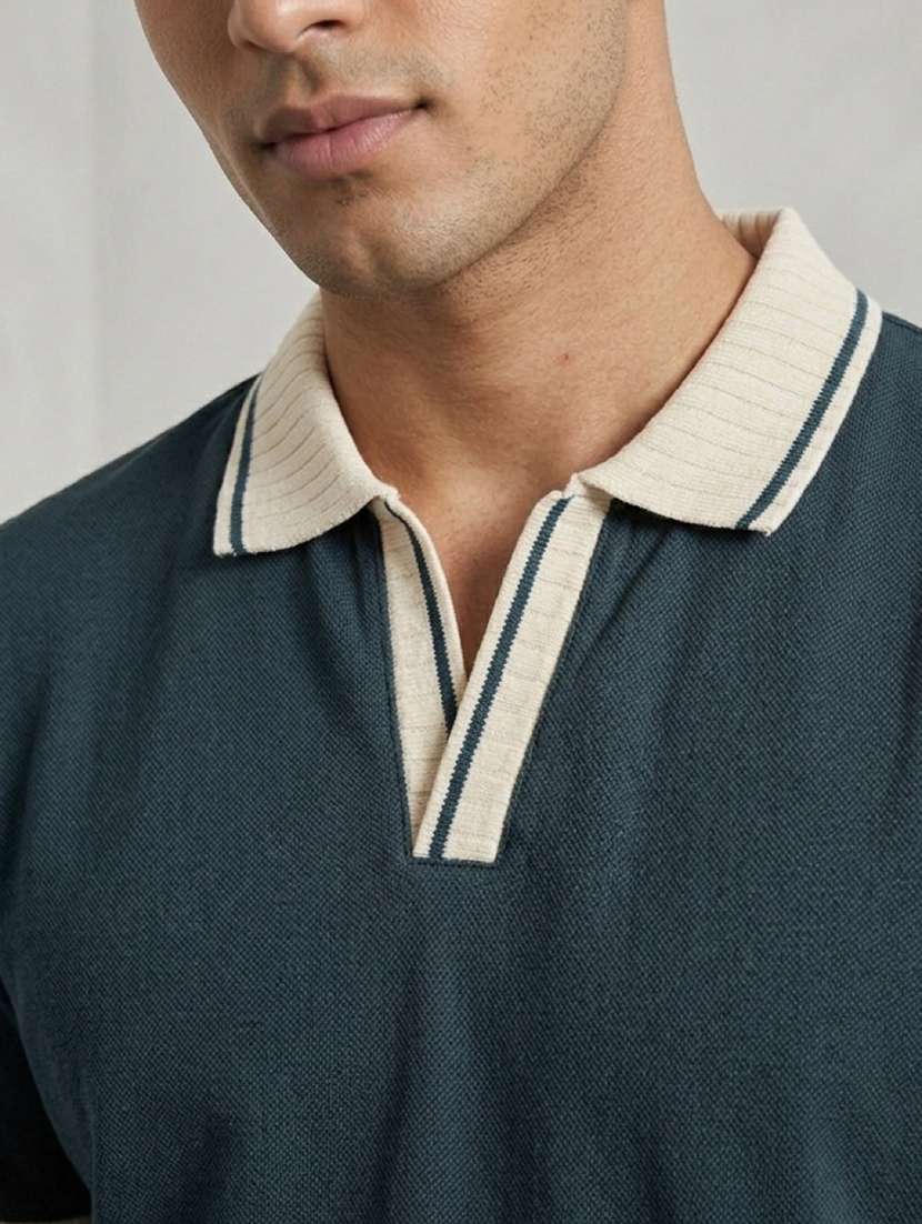 men solid short sleeve regular fit polo t-shirt - 22486201 -  Standard Image - 1