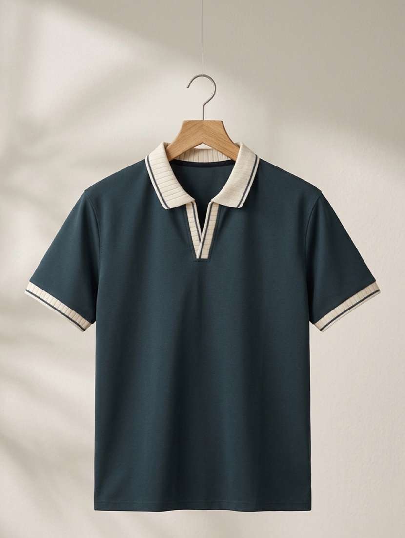 men solid short sleeve regular fit polo t-shirt - 22486201 -  Standard Image - 4